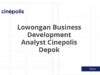 Lowongan Business Development Analyst Cinepolis Depok