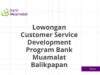 Lowongan Customer Service Development Program Bank Muamalat Balikpapan