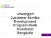 Lowongan Customer Service Development Program Bank Muamalat Bengkulu