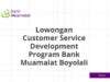 Lowongan Customer Service Development Program Bank Muamalat Boyolali