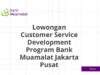Lowongan Customer Service Development Program Bank Muamalat Jakarta Pusat