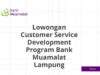 Lowongan Customer Service Development Program Bank Muamalat Lampung