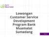 Lowongan Customer Service Development Program Bank Muamalat Sumedang