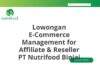 Lowongan E-Commerce Management for Affiliate & Reseller PT Nutrifood Binjai