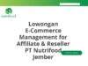 Lowongan E-Commerce Management for Affiliate & Reseller PT Nutrifood Jember