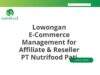 Lowongan E-Commerce Management for Affiliate & Reseller PT Nutrifood Pati