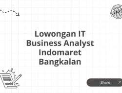 Lowongan IT Business Analyst Indomaret Bangkalan