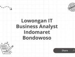 Lowongan IT Business Analyst Indomaret Bondowoso