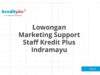 Lowongan Marketing Support Staff Kredit Plus Indramayu