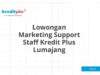 Lowongan Marketing Support Staff Kredit Plus Lumajang