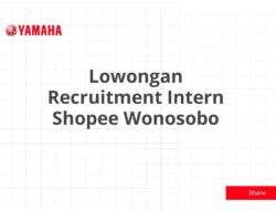 Lowongan Recruitment Intern Shopee Wonosobo