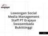 Lowongan Social Media Management Staff PT Erajaya Swasembada Bukittinggi