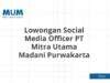 Lowongan Social Media Officer PT Mitra Utama Madani Purwakarta