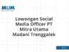 Lowongan Social Media Officer PT Mitra Utama Madani Trenggalek