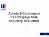 Admin E-Commerce PT Ultrajaya Milk Industry Kebumen