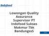 Lowongan Quality Assurance Supervisor PT Indofood Sukses Makmur Tbk BandungssS