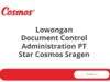 Lowongan Document Control Administration PT Star Cosmos Sragen