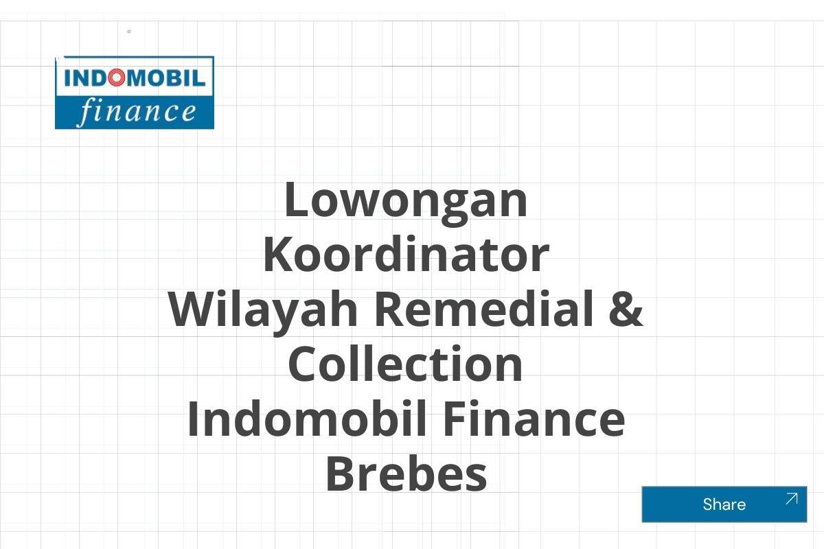 Lowongan Koordinator Wilayah Remedial & Collection Indomobil Finance Brebes