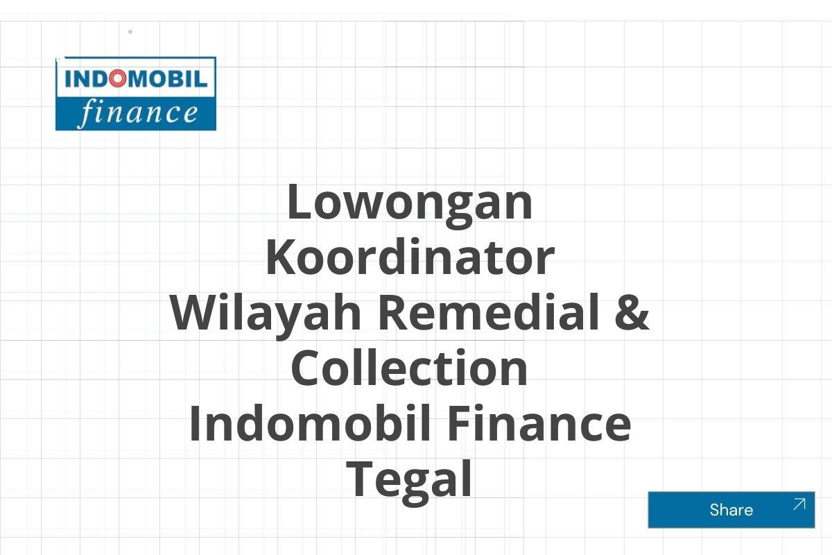 Lowongan Koordinator Wilayah Remedial & Collection Indomobil Finance Tegal