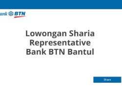 Lowongan Sharia Representative Bank BTN Bantul