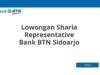 Lowongan Sharia Representative Bank BTN Sidoarjo