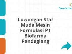 Lowongan Staf Muda Mesin Formulasi PT Biofarma Pandeglang