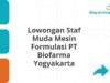 Lowongan Staf Muda Mesin Formulasi PT Biofarma Yogyakarta