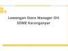 Lowongan Store Manager OH SOME Karanganyar