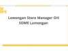 Lowongan Store Manager OH SOME Lamongan