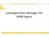Lowongan Store Manager OH SOME Ngawi