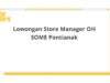 Lowongan Store Manager OH SOME Pontianak