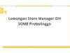 Lowongan Store Manager OH SOME Probolinggo