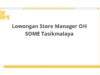 Lowongan Store Manager OH SOME Tasikmalaya