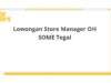 Lowongan Store Manager OH SOME Tegal