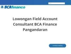 Lowongan Field Account Consultant BCA Finance Pangandaran