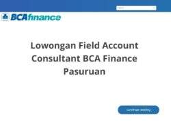 Lowongan Field Account Consultant BCA Finance Pasuruan