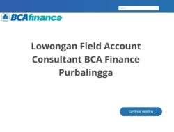 Lowongan Field Account Consultant BCA Finance Purbalingga