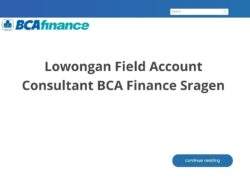 Lowongan Field Account Consultant BCA Finance Sragen