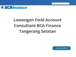 Lowongan Field Account Consultant BCA Finance Tangerang Selatan