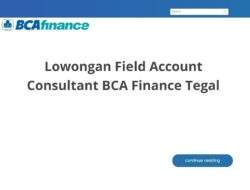 Lowongan Field Account Consultant BCA Finance Tegal