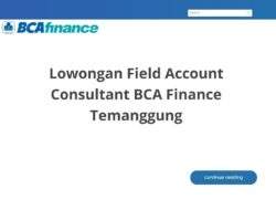 Lowongan Field Account Consultant BCA Finance Temanggung