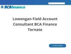 Lowongan Field Account Consultant BCA Finance Ternate