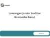 Lowongan Junior Auditor Gramedia Garut