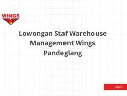 Lowongan Staf Warehouse Management Wings Pandeglang